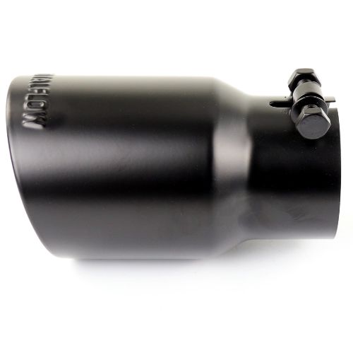 TOTALFLOW 4725B Universal 2-1/2" Inch Bolt-On Double Wall 2.5" Inch Exhaust Tip - Black Finish