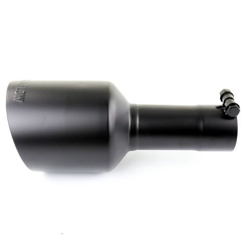 TOTALFLOW 51225B Universal 2-1/2" Inch Bolt-On Double Wall 2.5" Inch Exhaust Tip - Black Finish