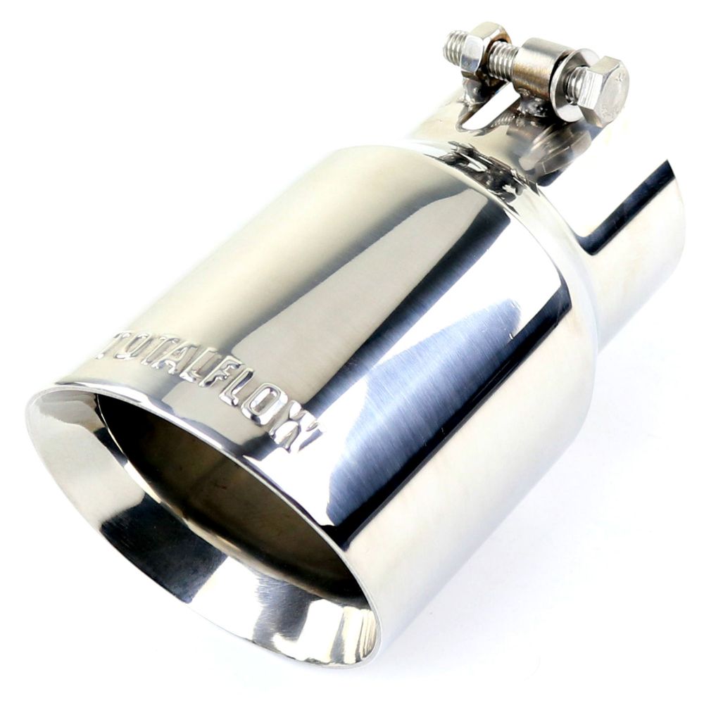 TOTALFLOW 472P Universal Bolt-On Double Wall 2" Inch Exhaust Tip - Polished Finish