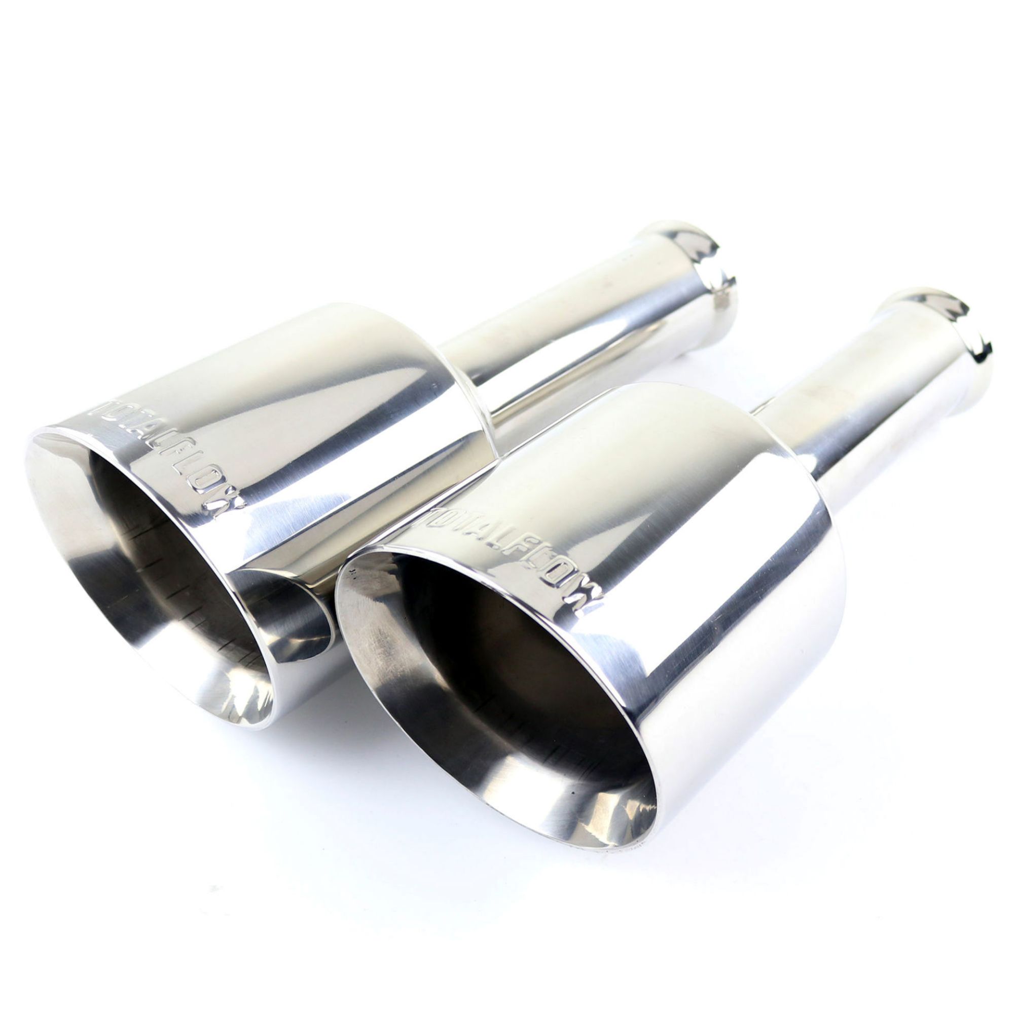 TOTALFLOW Dodge 2019-2022 Ram 1500 Double Wall - 5 Inch Exhaust Tip - Polished - 5th Gen (Set of 2)