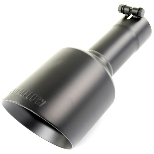 TOTALFLOW 512225B Universal 2 1/4 Inch Bolt-On Double Wall 2.25" Inch Exhaust Tip - Black Finish