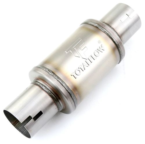 TOTALFLOW 20015N Straight Through Universal 2-1/4" Inch Notched Ends Exhaust Muffler - 2.25 Inch ID