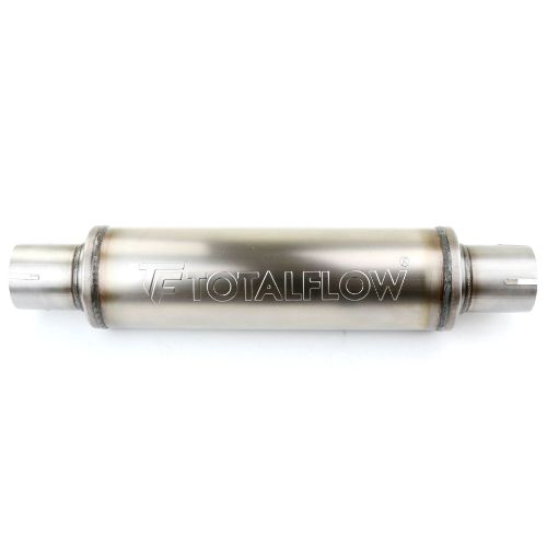 TOTALFLOW 20116S Straight Through Universal 2-1/2" Inch Slotted Ends Exhaust Muffler - 2.5 Inch ID