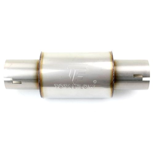 TOTALFLOW 22015N Straight Through Universal 2-1/4" Inch Notched Ends Exhaust Muffler - 2.25 Inch ID