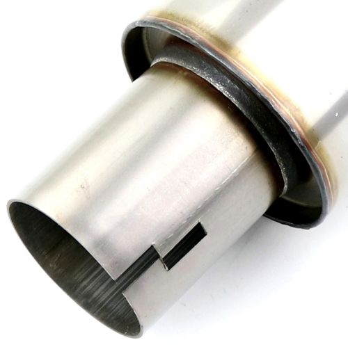 TOTALFLOW 22015N Straight Through Universal 2-1/4" Inch Notched Ends Exhaust Muffler - 2.25 Inch ID