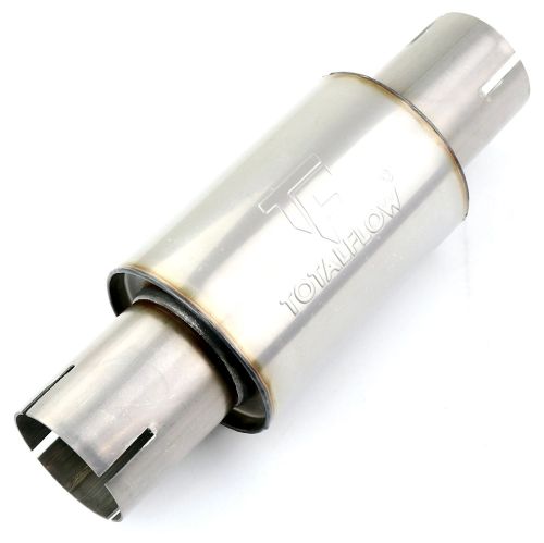 TOTALFLOW 22016S Straight Through Universal 2-1/2" Inch Slotted Ends Exhaust Muffler - 2.5 Inch ID
