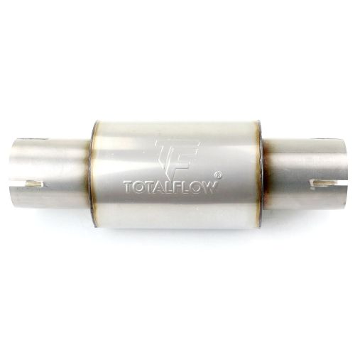 TOTALFLOW 22015S Straight Through Universal 2-1/4" Inch Slotted Ends Exhaust Muffler - 2.25 Inch ID