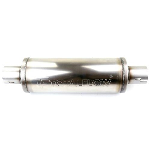 TOTALFLOW 20416N Straight Through Universal 2-1/2" Inch Notched Ends Exhaust Muffler - 2.5 Inch ID