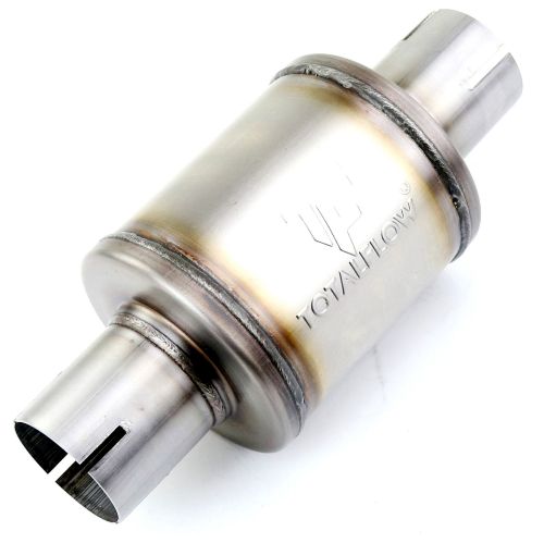 TOTALFLOW 20320S Straight Through Universal 3-1/2" Inch Slotted Ends Exhaust Muffler - 3.5 Inch ID