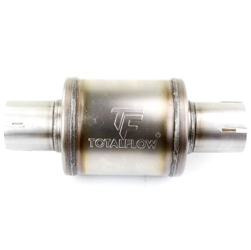 TOTALFLOW 20315S Straight Through Universal 2-1/4" Inch Slotted Ends Exhaust Muffler - 2.25 Inch ID