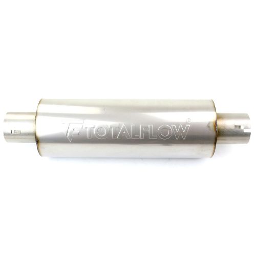 TOTALFLOW 22416N Straight Through Universal 2-1/2" Inch Notched Ends Exhaust Muffler - 2.5 Inch ID