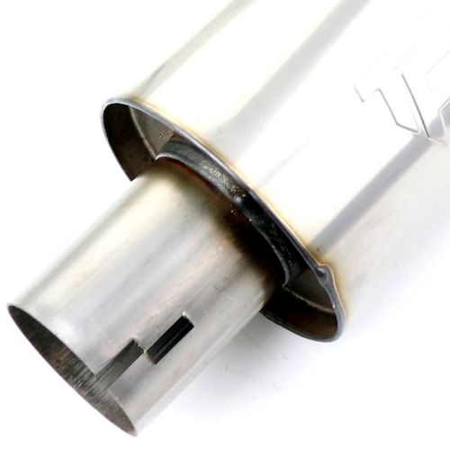 TOTALFLOW 22420N Straight Through Universal 3-1/2" Inch Notched Ends Exhaust Muffler - 3.5 Inch ID