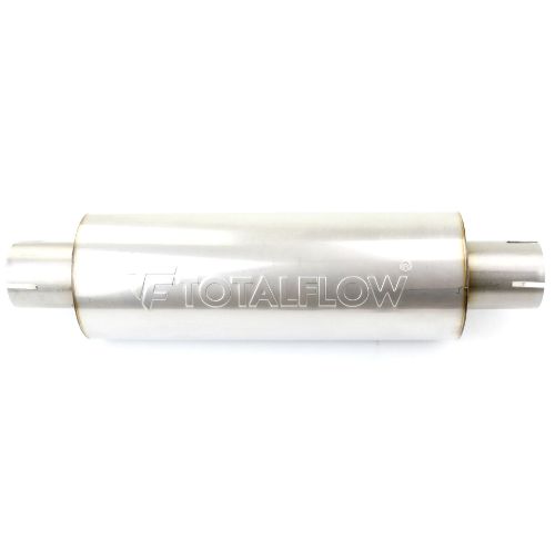 TOTALFLOW 22420S Straight Through Universal 3-1/2" Inch Slotted Ends Exhaust Muffler - 3.5 Inch ID