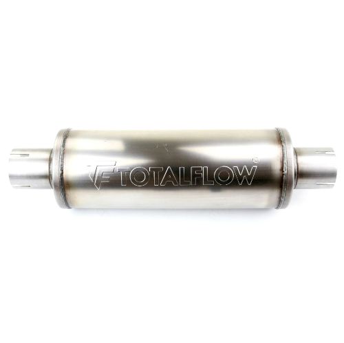 TOTALFLOW 20420S Straight Through Universal 3-1/2" Inch Slotted Ends Exhaust Muffler - 3.5 Inch ID