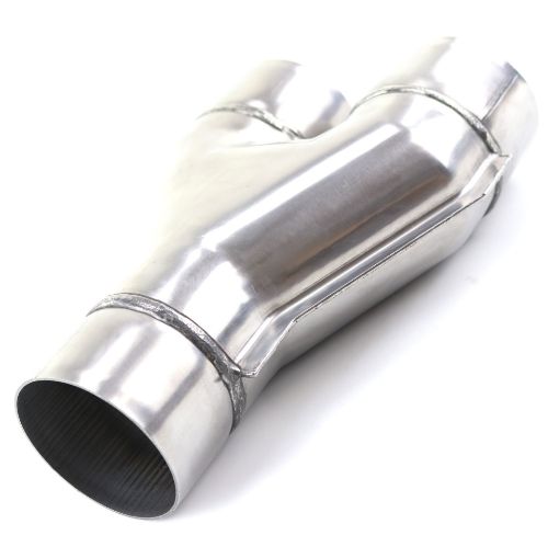 TOTALFLOW TF-SYP2524 | Universal Exhaust 2-1/2" Inch Single - 2-1/4" Dual Y-Pipe