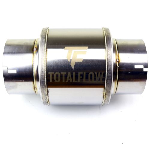 TOTALFLOW 20521N Straight Through Universal Notched Ends Exhaust Muffler - 4 Inch ID | Diesel Exhaust Muffler