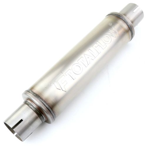 TOTALFLOW 20217S Straight Through 2-3/4 inch Universal Slotted Ends Exhaust Muffler - 2.75 Inch ID