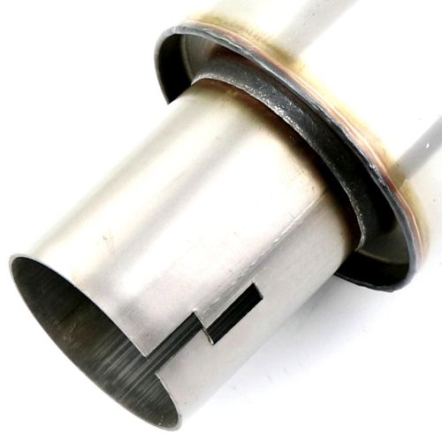 TOTALFLOW 22217N Straight Through 2-3/4 inch Universal Notched Ends Exhaust Muffler - 2.75 Inch ID