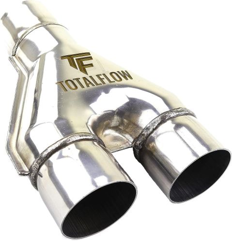 TOTALFLOW TF-SY2524 | Universal Exhaust 2-1/2" Inch Single - 2-1/4" Dual Y-Pipe